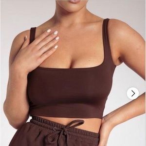 Meshki Scoop Neck Crop Top